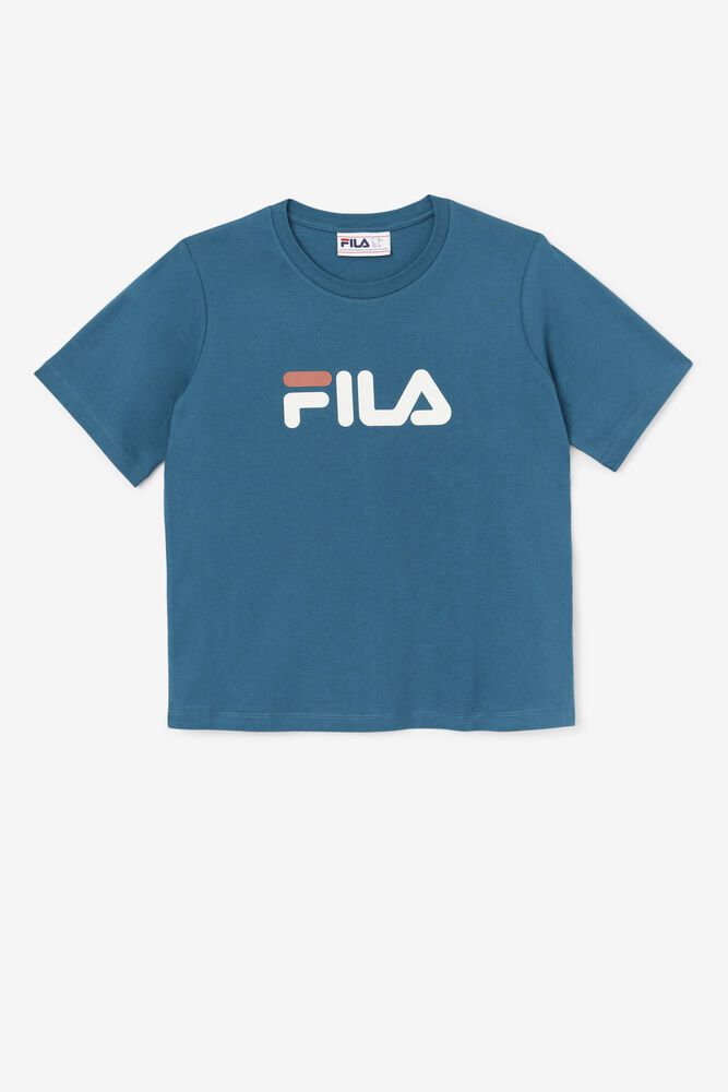 Fila Thea T-Shirt Blue - Womens - 64289JMZY